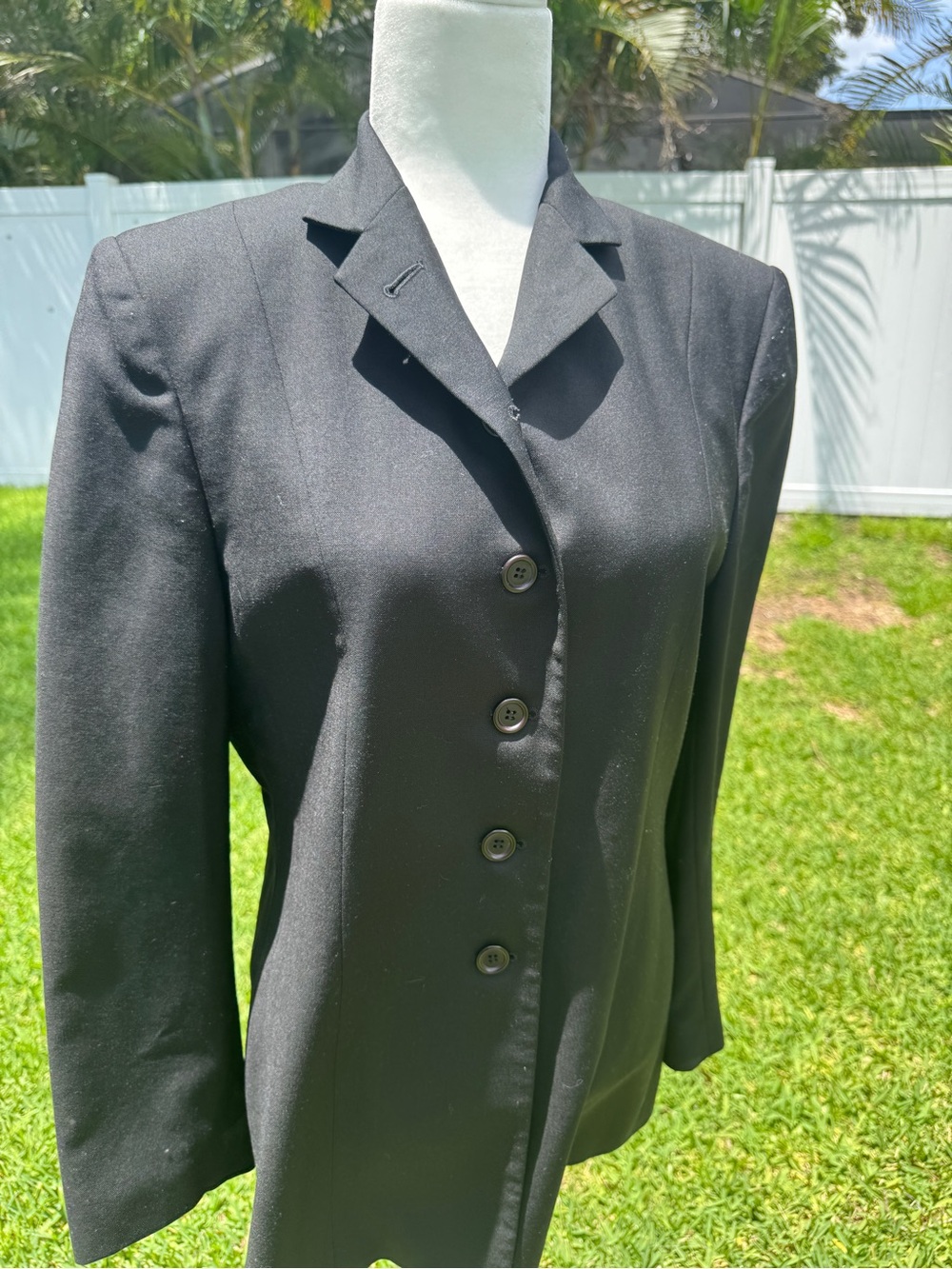 Italian Long Button Front Blazer